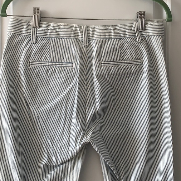 GAP seersucker blue and white stripe pants - Picture 4 of 5